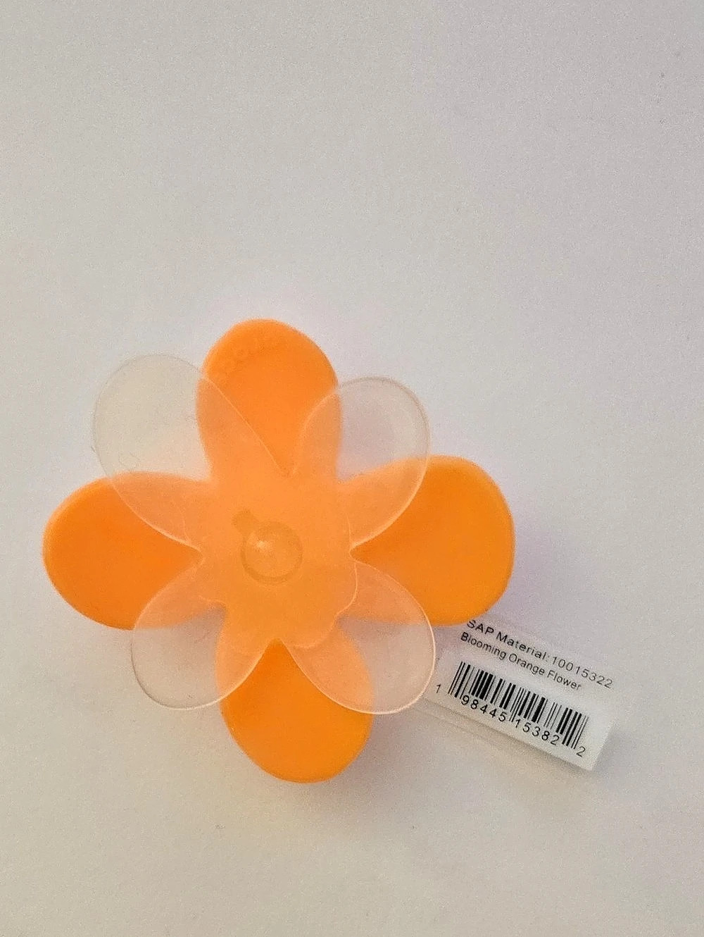 Crocs Blooming Orange Flower Jibbitz Charm Orange & Clear Flower NWT